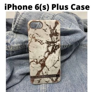 iPhone 6s Plus Case Gold Marble Print Cover NEW